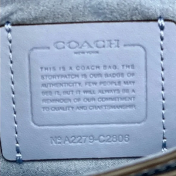 Coach Georgie Saddle Bag In Signature Canvas Light Khaki /Marble Blue - Picture 6 of 12